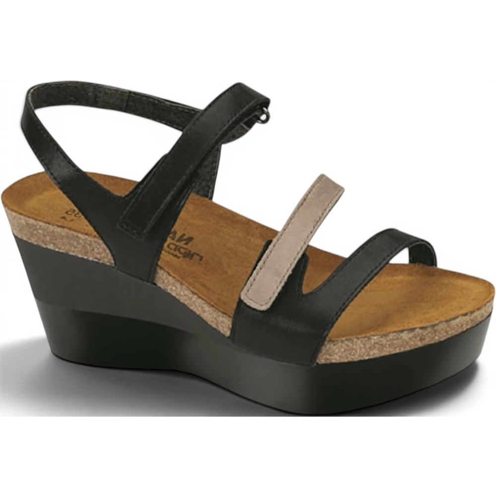 Naot Women's 7 Canaan Size 38 Wedge Strappy Sandal Cork Leather Arch Support